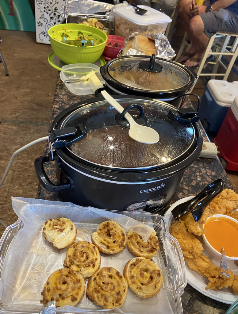17. Offer Vegetarian or Vegan Alternatives<br>Many of our members are vegan or vegetarian so we always have food for them/from them. We also had burgers for the carnivores.
